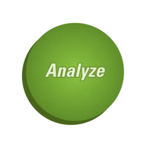 analyze logo circle